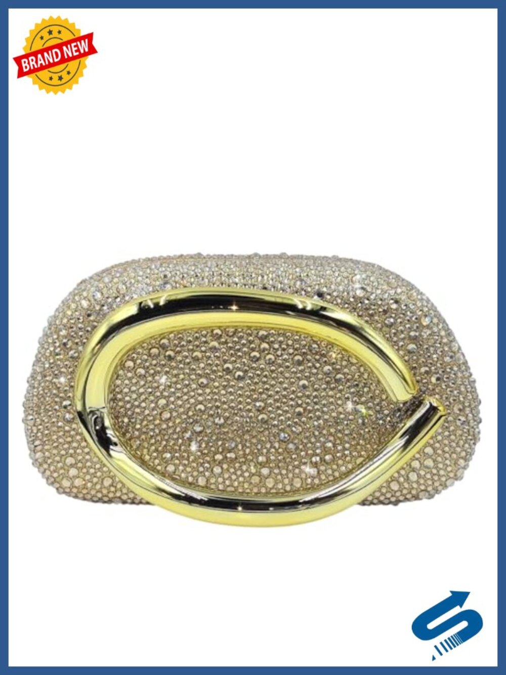 Mini Rhinestone Clutch Purse Evening Bag Wedding Crystal Clutch Chain Strap